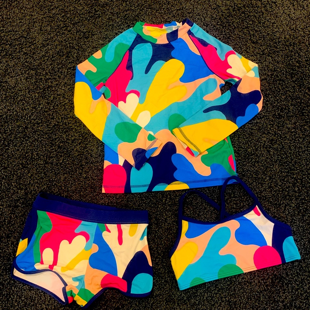 Girls Boden Swim Suit - 3 piece set